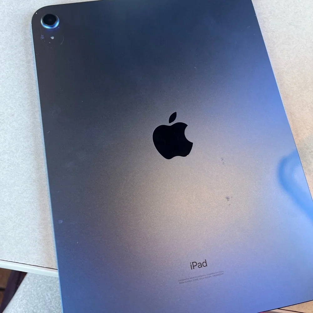 Blue Apple iPad 10th Generation with Floral Case + Original Charger and Box